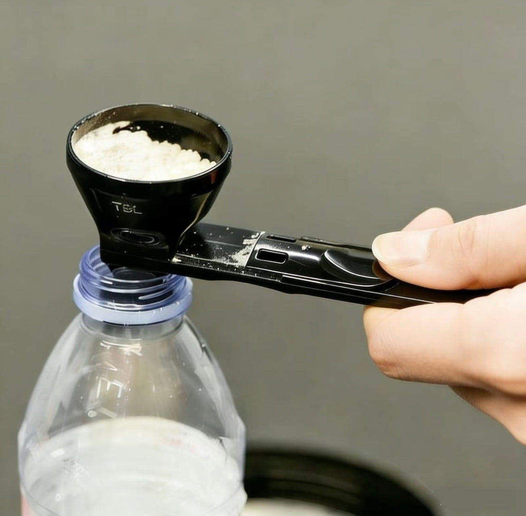 Dosificador Medidor para Suplementos y Polvos – Scoop Práctico con Embudo
