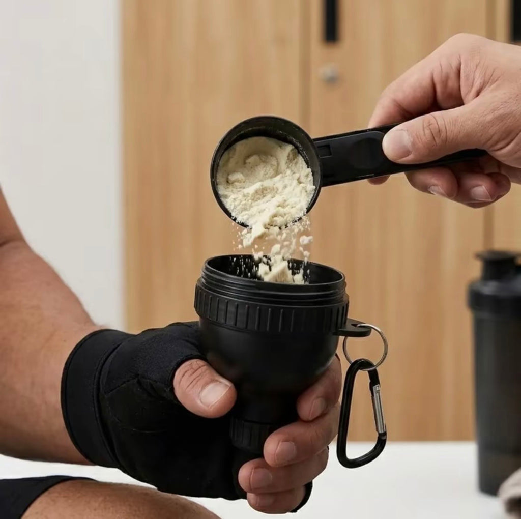 Dosificador Medidor para Suplementos y Polvos – Scoop Práctico con Embudo