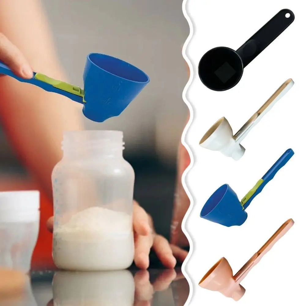Dosificador Medidor para Suplementos y Polvos – Scoop Práctico con Embudo