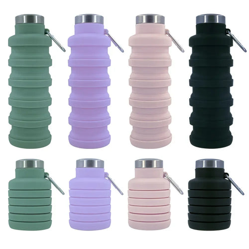 Botella de agua plegable de silicona