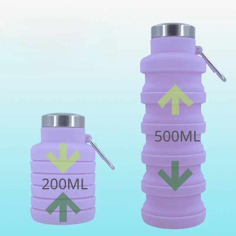 Botella de agua plegable de silicona